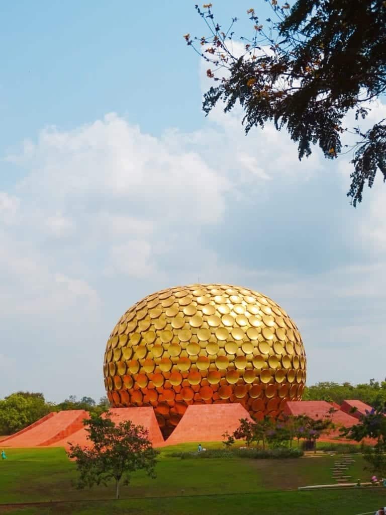 Matrimandir gold dome Pondicherry 